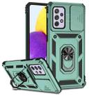 For Samsung Galaxy A52 5G / 4G Sliding Camshield Holder Phone Case(Dark Green) - 1