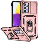 For Samsung Galaxy A53 5G Sliding Camshield Holder Phone Case(Rose Gold) - 1