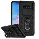 For Samsung Galaxy S10 Sliding Camshield Holder Phone Case(Black) - 1