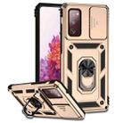 For Samsung Galaxy S20 FE Sliding Camshield Holder Phone Case(Gold) - 1