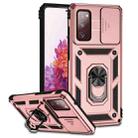 For Samsung Galaxy S20 FE Sliding Camshield Holder Phone Case(Rose Gold) - 1