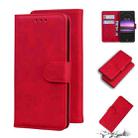 For Sony Xperia 1 Skin Feel Pure Color Flip Leather Phone Case(Red) - 1