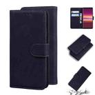 For Sony Xperia 5 Skin Feel Pure Color Flip Leather Phone Case(Black) - 1
