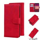 For Sony Xperia 5 Skin Feel Pure Color Flip Leather Phone Case(Red) - 1