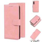 For Sony Xperia 5 III Skin Feel Pure Color Flip Leather Phone Case(Pink) - 1