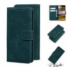 For Sony Xperia 10 Skin Feel Pure Color Flip Leather Phone Case(Green) - 1