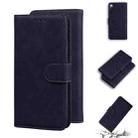 For Sony Xperia 10 III Skin Feel Pure Color Flip Leather Phone Case(Black) - 1