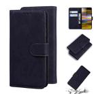 For Sony Xperia 10 Plus Skin Feel Pure Color Flip Leather Phone Case(Black) - 1