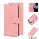 For Sony Xperia L3 Skin Feel Pure Color Flip Leather Phone Case(Pink) - 1