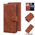 For Sony Xperia L3 Skin Feel Pure Color Flip Leather Phone Case(Brown) - 1