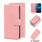 For Sony Xperia L4 Skin Feel Pure Color Flip Leather Phone Case(Pink) - 1