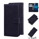 For Sony Xperia L4 Skin Feel Pure Color Flip Leather Phone Case(Black) - 1
