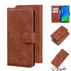 For Huawei P smart 2020 Skin Feel Pure Color Flip Leather Phone Case(Brown) - 1