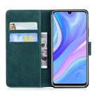 For Huawei Enjoy 10s / P Smart S / Y8p Skin Feel Pure Color Flip Leather Phone Case(Green) - 4