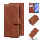 For Huawei Enjoy 10s / P Smart S / Y8p Skin Feel Pure Color Flip Leather Phone Case(Brown) - 1