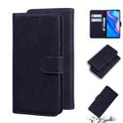 For Huawei P smart Z / Y9 Prime 2019 / Honor 9X Global Skin Feel Pure Color Flip Leather Phone Case(Black) - 1