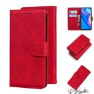 For Huawei P smart Z / Y9 Prime 2019 / Honor 9X Global Skin Feel Pure Color Flip Leather Phone Case(Red) - 1