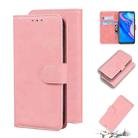 For Huawei P smart Z / Y9 Prime 2019 / Honor 9X Global Skin Feel Pure Color Flip Leather Phone Case(Pink) - 1