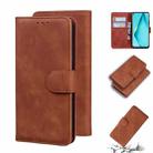 For Huawei P40 lite / nova 6 SE / nova 7i Skin Feel Pure Color Flip Leather Phone Case(Brown) - 1