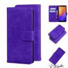 For Huawei Y5p Skin Feel Pure Color Flip Leather Phone Case(Purple) - 1