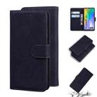 For Huawei Y6p Skin Feel Pure Color Flip Leather Phone Case(Black) - 1