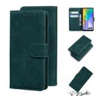 For Huawei Y6p Skin Feel Pure Color Flip Leather Phone Case(Green) - 1