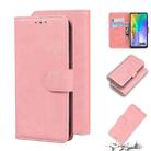 For Huawei Y6p Skin Feel Pure Color Flip Leather Phone Case(Pink) - 1