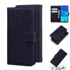 For Huawei P smart 2019 / Honor 10 Lite Skin Feel Pure Color Flip Leather Phone Case(Black) - 1