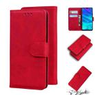 For Huawei P smart 2019 / Honor 10 Lite Skin Feel Pure Color Flip Leather Phone Case(Red) - 1