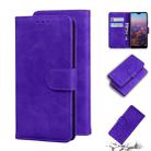 For Huawei P20 Skin Feel Pure Color Flip Leather Phone Case(Purple) - 1