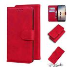 For Huawei P20 lite Skin Feel Pure Color Flip Leather Phone Case(Red) - 1