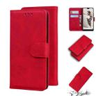 For Huawei P20 Pro Skin Feel Pure Color Flip Leather Phone Case(Red) - 1