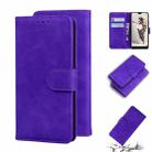For Huawei P20 Pro Skin Feel Pure Color Flip Leather Phone Case(Purple) - 1