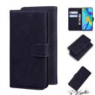 For Huawei P30 Skin Feel Pure Color Flip Leather Phone Case(Black) - 1