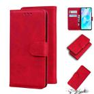 For Huawei P30 lite / nova 4e Skin Feel Pure Color Flip Leather Phone Case(Red) - 1