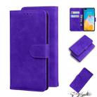 For Huawei P40 Skin Feel Pure Color Flip Leather Phone Case(Purple) - 1