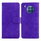 For Huawei nova 8i / Honor 50 Lite Skin Feel Pure Color Flip Leather Phone Case(Purple) - 1