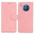 For Huawei nova 8i / Honor 50 Lite Skin Feel Pure Color Flip Leather Phone Case(Pink) - 1