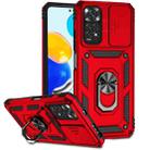 For Xiaomi Redmi Note 11 Global Sliding Camshield Holder Phone Case(Red) - 1