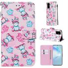 For Galaxy S20+ Colored Drawing Pattern Plain Weave Horizontal Flip Leather Case with Holder & Card Slot & Wallet&Lanyard(Unicorn and Flowers) - 1