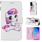 For Galaxy S20 Ultra Colored Drawing Pattern Plain Weave Horizontal Flip Leather Case with Holder & Card Slot & Wallet&Lanyard(Playful Pony) - 1