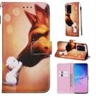 For Galaxy S20 Ultra Colored Drawing Pattern Plain Weave Horizontal Flip Leather Case with Holder & Card Slot & Wallet&Lanyard(Hound Kiss) - 1