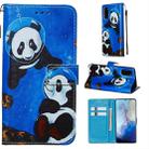 For Galaxy S20 Colored Drawing Pattern Plain Weave Horizontal Flip Leather Case with Holder & Card Slot & Wallet&Lanyard(Undersea Panda) - 1