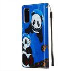 For Galaxy S20 Colored Drawing Pattern Plain Weave Horizontal Flip Leather Case with Holder & Card Slot & Wallet&Lanyard(Undersea Panda) - 3