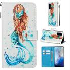 For Galaxy S20 Colored Drawing Pattern Plain Weave Horizontal Flip Leather Case with Holder & Card Slot & Wallet&Lanyard(Mermaid) - 1