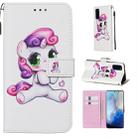 For Galaxy S20 Colored Drawing Pattern Plain Weave Horizontal Flip Leather Case with Holder & Card Slot & Wallet&Lanyard(Playful Pony) - 1