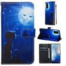 For Galaxy S20 Colored Drawing Pattern Plain Weave Horizontal Flip Leather Case with Holder & Card Slot & Wallet&Lanyard(Cat and Sun) - 1