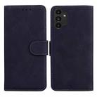For Samsung Galaxy A13 4G Skin Feel Pure Color Flip Leather Phone Case(Black) - 1