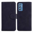 For Samsung Galaxy M52 5G Skin Feel Pure Color Flip Leather Phone Case(Black) - 1