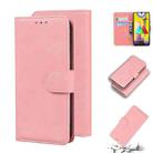 For Samsung Galaxy M31 Skin Feel Pure Color Flip Leather Phone Case(Pink) - 1